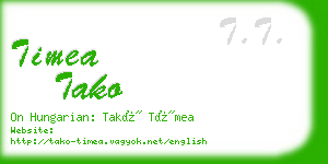 timea tako business card